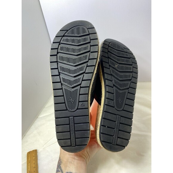 ADRIENNE VITTADINI SPORT POMMERY FAUX LEATHER WOMEN’S SANDALS Size 9 Black - Picture 3 of 9